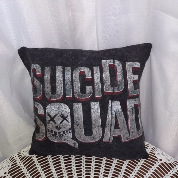 Rag Frog Revival Throw pillow cover Up-cycled from a T-shirt size 12"x12" - Picture 2 of 5